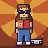 Retro Hero — mega mullet and boombox