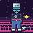 Retro Hero — wireframe on the neon grid
